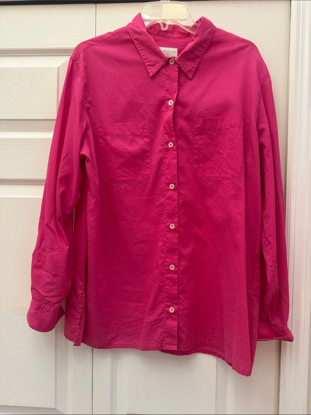 Liz Claiborne Hot Pink Button-Front Shirt